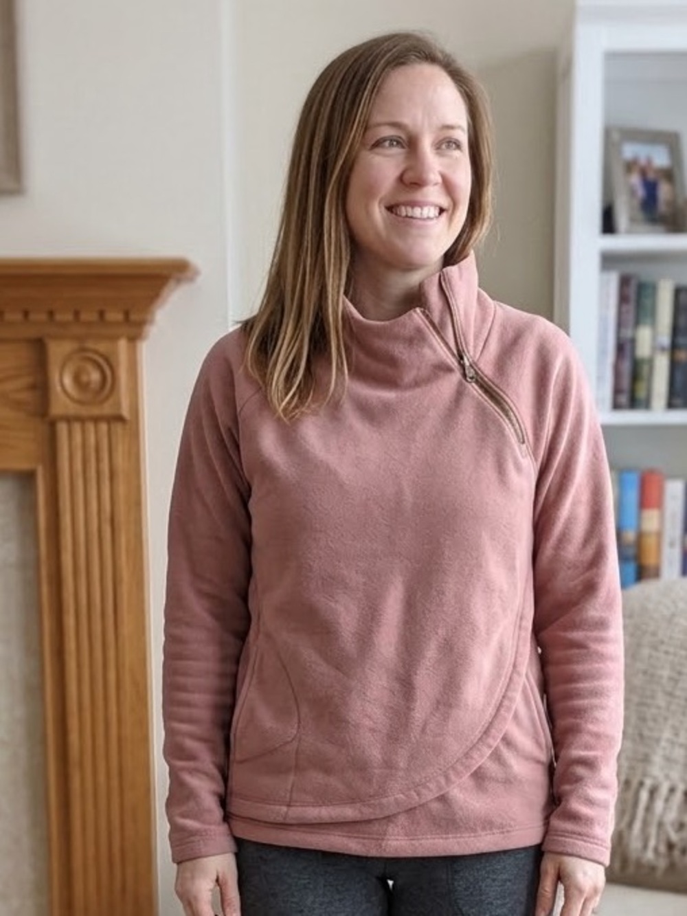 Athleta Cozy Karma Asym Pullover Size M